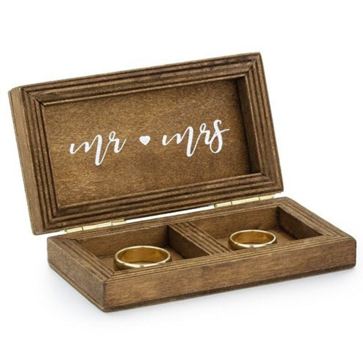 Wooden Wedding Ring Box - Mr & Mrs Wedding Rings Box - Ring Bearer Box - We Do Wooden Box - Wedding Supplies