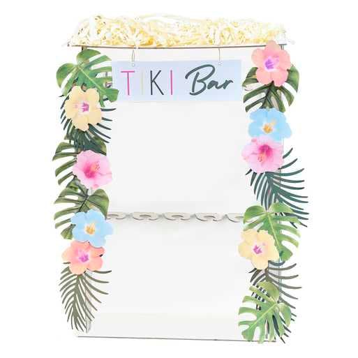 Hawaiian Tiki Bar Drinks Stand With Grazing Treat Board - Hawaiian Party Food Display - Tropical Party Table Centrepiece -Tropical BBQ Party