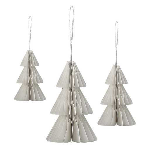 Christmas Tree Decoration - White Hanging Honeycomb Christmas Trees - Christmas Decorations - Hanging Decorations - Holiday Decor