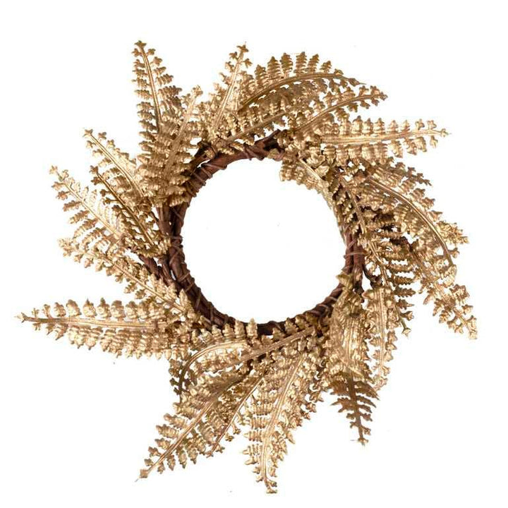 Gold Fern Wreath Christmas Table Napkin Rings - Christmas Dinner Table Decorations - Luxe Christmas - Gold Christmas - Pack Of 4
