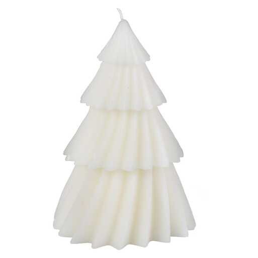 White Christmas Tree Candle