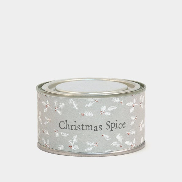 Christmas Candle - Christmas Gift Candle In Tin - Christmas Spice - Decorations - Xmas Present - Christmas Spices - East Of India Gifts