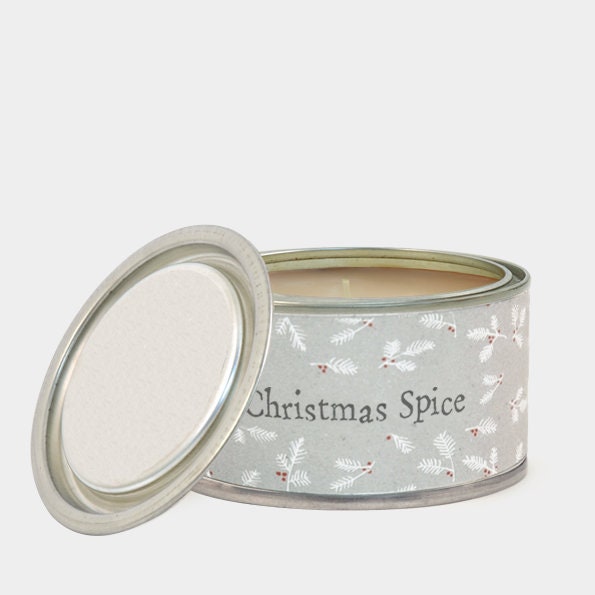 Christmas Candle - Christmas Gift Candle In Tin - Christmas Spice - Decorations - Xmas Present - Christmas Spices - East Of India Gifts