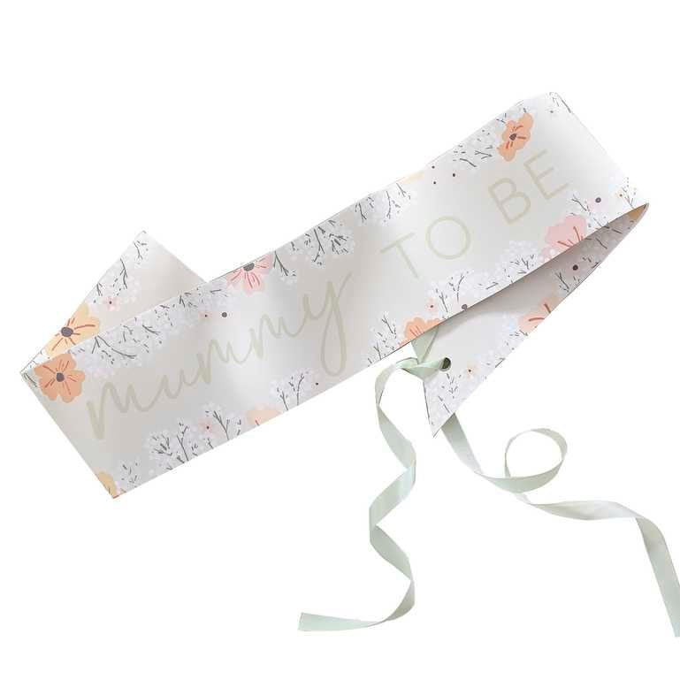 Mummy To Be Sash - Floral Baby Shower Mummy to Be Sash - Baby Shower Gift - Mum to be gift - Gender reveal - Floral Hello Baby