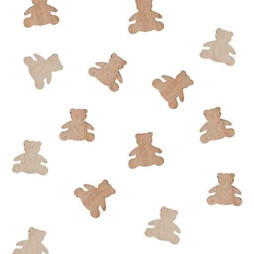 Baby Shower Confetti - Wooden Teddy Bear Table Confetti - Wooden Teddy Cut Outs-New Baby Party-Neutral Decor-Gender Reveal Party Decorations