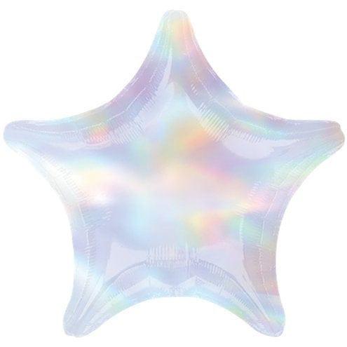 Iridescent Star Shaped 18" Foil Helium Balloon