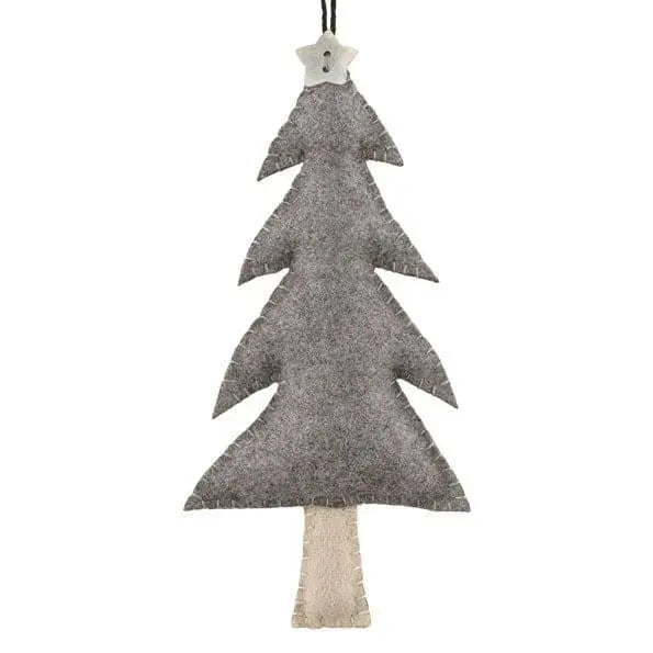 Christmas Tree Decoration - Large Grey Felt Hanging Christmas Tree - Christmas Ornament - Christmas Decorations -Holiday Decor-Xmas Homeware