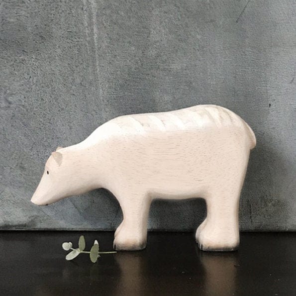 Large White Wooden Polar Bear - Large Wooden Christmas Ornament - Christmas Gift - Christmas Decorations - Holiday Decor - Xmas Homeware