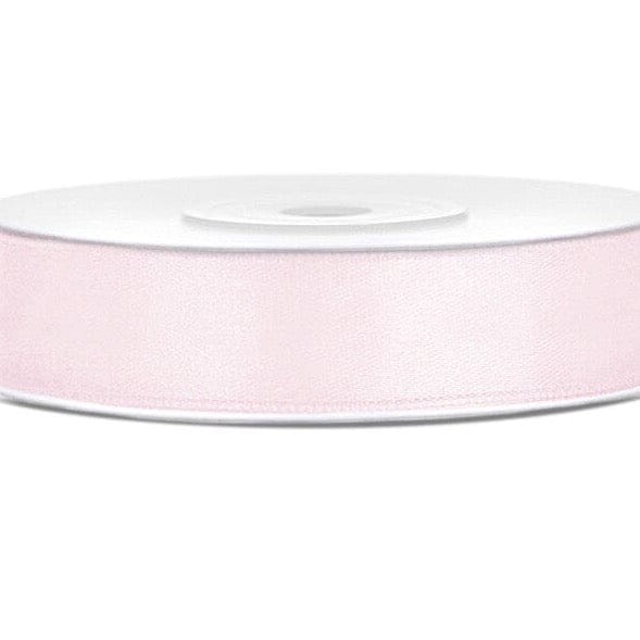 Light Pink Satin Ribbon - Powder Pink Ribbon - Gift Wrap Ribbon - Birthday Ribbon - Wedding Ribbon - Craft Ribbon - 12mm Wide - 25m Reel