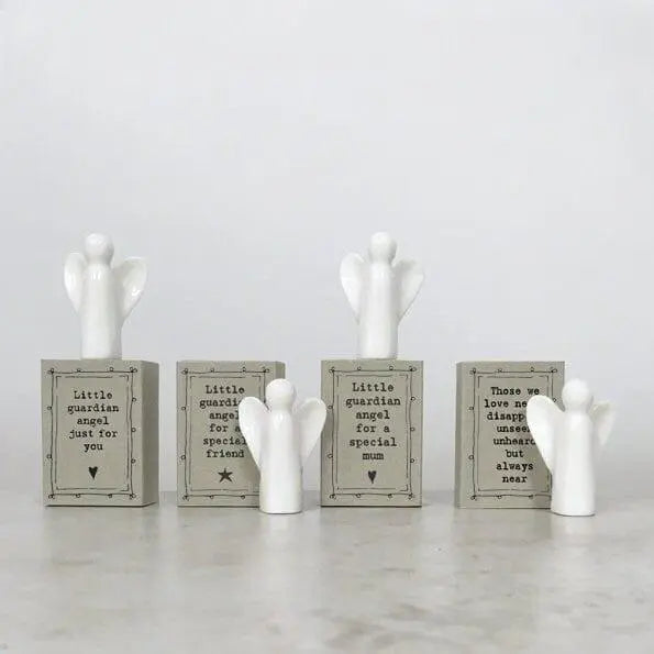 Porcelain Guardian Angel Matchbox Gift - Little Guardian Angel Just For You - Birthday Present - Gift For Friend  - East Of India