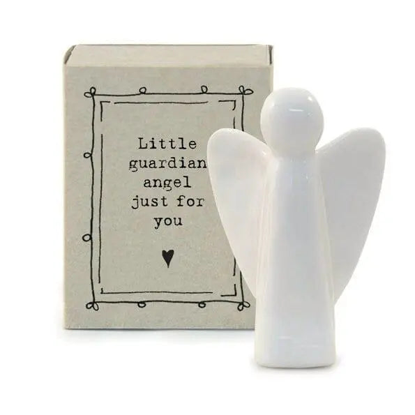 Porcelain Guardian Angel Matchbox Gift - Little Guardian Angel Just For You - Birthday Present - Gift For Friend  - East Of India