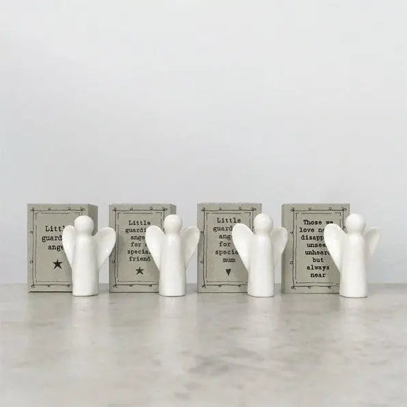 Porcelain Guardian Angel Matchbox Gift - Gift For Friend-Friendship Gifts-Little Guardian Angel Those We Love Don't Disappear-East Of India