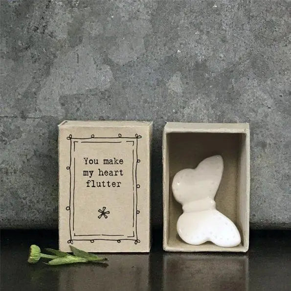 Porcelain Butterfly Matchbox Gift - Birthday Present - Gift For Friend - Friendship Gifts - Valentine's Gift - East Of India
