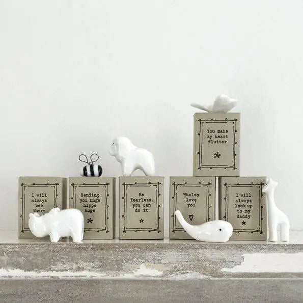 Porcelain Giraffe Matchbox Gift - Birthday Present - Father's Day Gift - I Will Always Look Up To My Daddy - Gift For Dad - East Of India