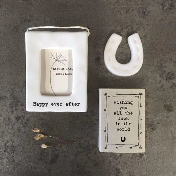 Porcelain Horseshoe Gift Matchbox - Lucky Horseshoe - Birthday Present - Gift For Friend - Friendship Gifts - Wishing You Luck-East Of India