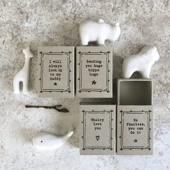 Porcelain Lion Matchbox Gift - Birthday Present - Gift For Friend - Be Fearless You Can Do It - Thinking Of You - East Of India