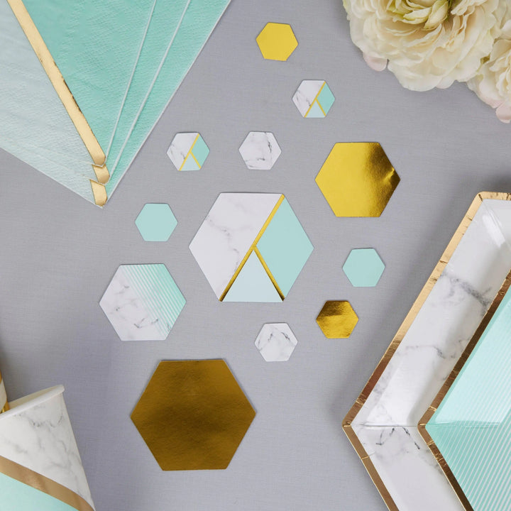 Mint and gold table confetti - Table scatters - Hen party decorations - Birthday decorations - Party decorations - Party tableware