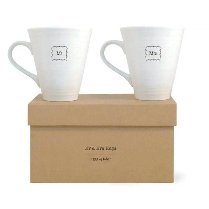 Mr And Mrs Mug Set - East of India East of India