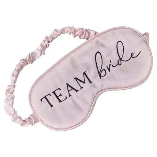 Team Bride Sleep Mask - Pink Satin Embroidered Team Bride Sleep Mask - Eye Mask - Bridal Gift - Bridesmaid Proposal - Hen Party Sleep Mask