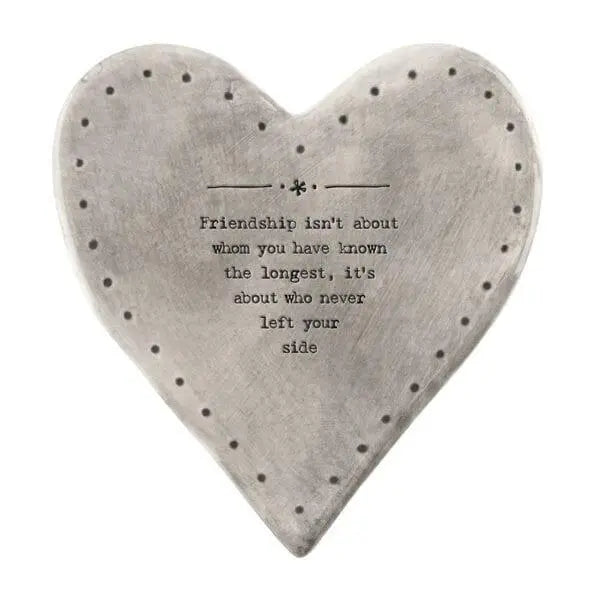 Heart Drinks Coaster - Friendship Isn't About Who You've Known Longest - Birthday Present - Gift For Friend - Friendship Gifts-East Of India