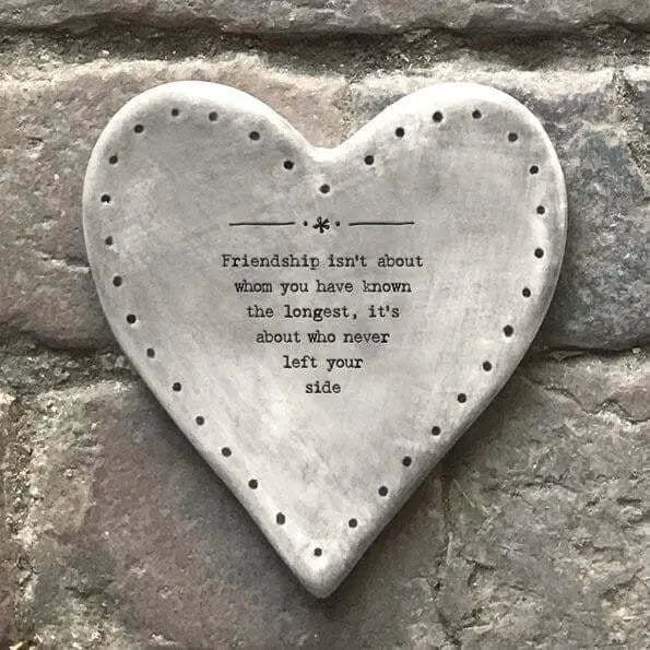 Heart Drinks Coaster - Friendship Isn't About Who You've Known Longest - Birthday Present - Gift For Friend - Friendship Gifts-East Of India