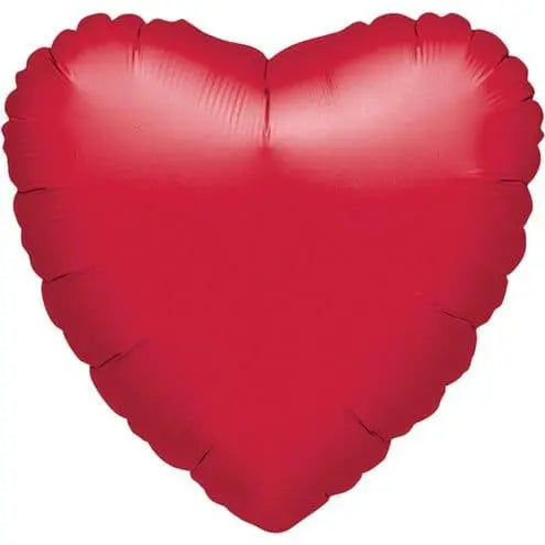 Red Heart Shaped 18" Foil Helium Balloon Delights Direct
