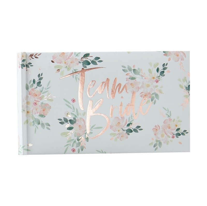 Team Bride Photo Album - Rose Gold Floral Photo Album - Hen Party Photos