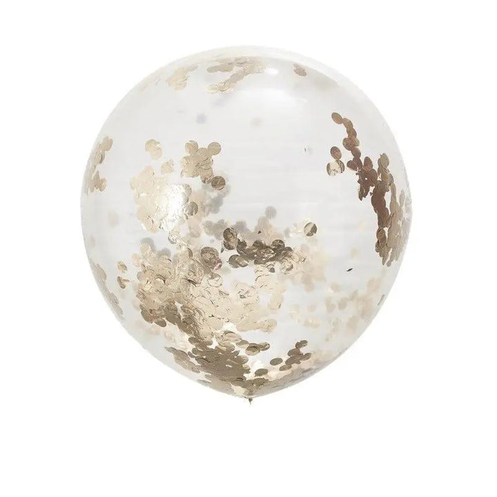 Large rose gold confetti balloons - Rose gold balloons - Confetti balloons - Wedding balloons - Birthday party balloons- Botanics -Pack of 3