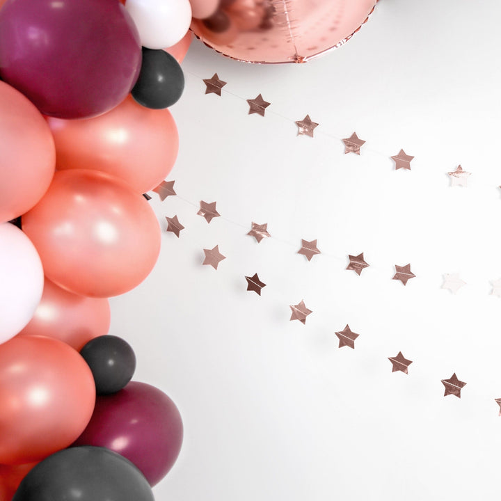 Rose Gold Star Garland - Rose Gold Christmas Decorations - Rose Gold Party Decorations - New Year's Eve - Baby Shower - Birthday Party Decor