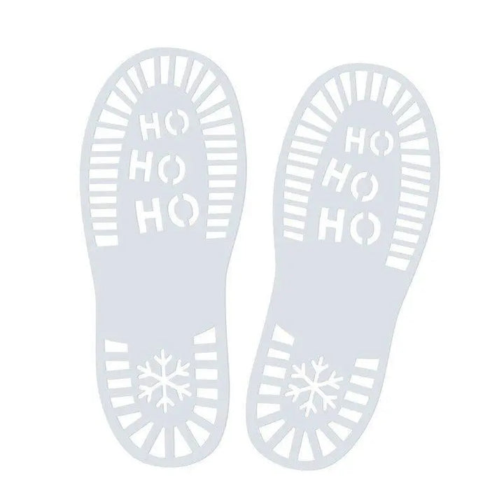 Santa Foot Print Stencils - Christmas Decorations - Christmas Eve Decor - Snow Party - White Christmas - Pack of 2