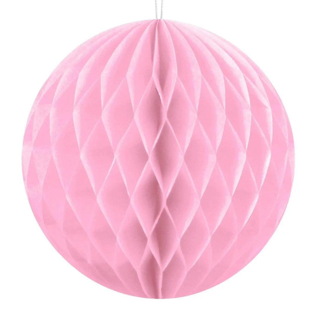 Small Pink honeycomb - Pastel pink paper 10cm honeycomb decoration - Party decorations - Birthday decorations - Baby shower decorations - x1