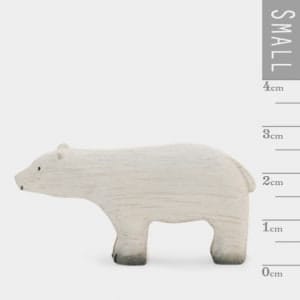 Small White Wooden Polar Bear - Small Wooden Christmas Ornament - Christmas Gift - Christmas Decorations - Holiday Decor - Xmas Homeware