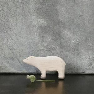 Small White Wooden Polar Bear - Small Wooden Christmas Ornament - Christmas Gift - Christmas Decorations - Holiday Decor - Xmas Homeware