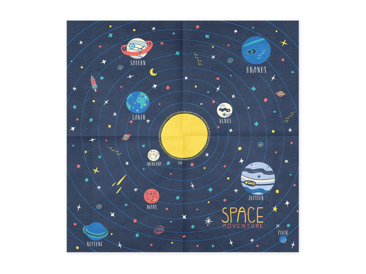 Space Party Napkins - Space Adventure Paper Cups - Space Party Paper Cups - Birthday Party Tableware - Pack of 20