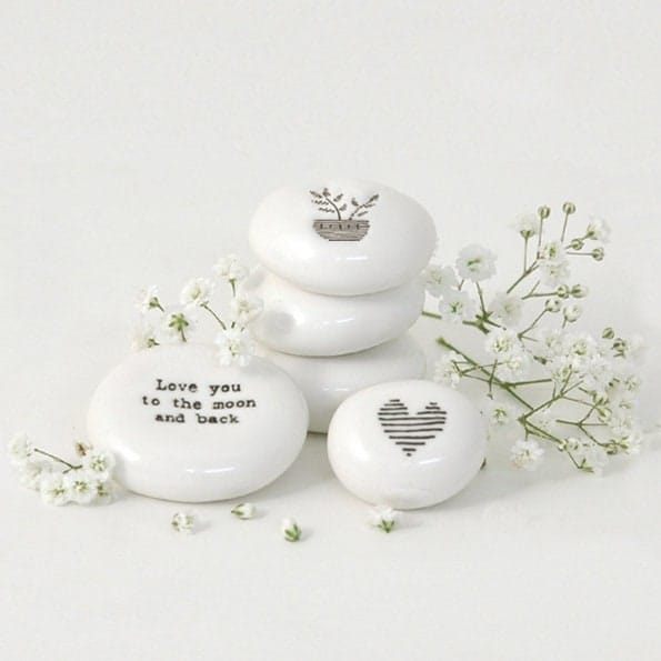 Special Mum Pebble - White Porcelain Keepsake Token - Mothers Day Gift - Birthday Present - Christmas Present For Mum - East Of India